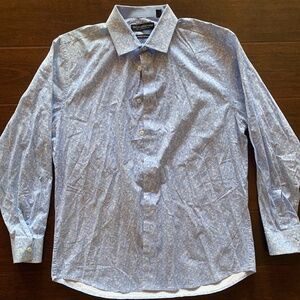 Nick Graham Stretch Modern Fit Long Sleeve Button Down Shirt Size Large